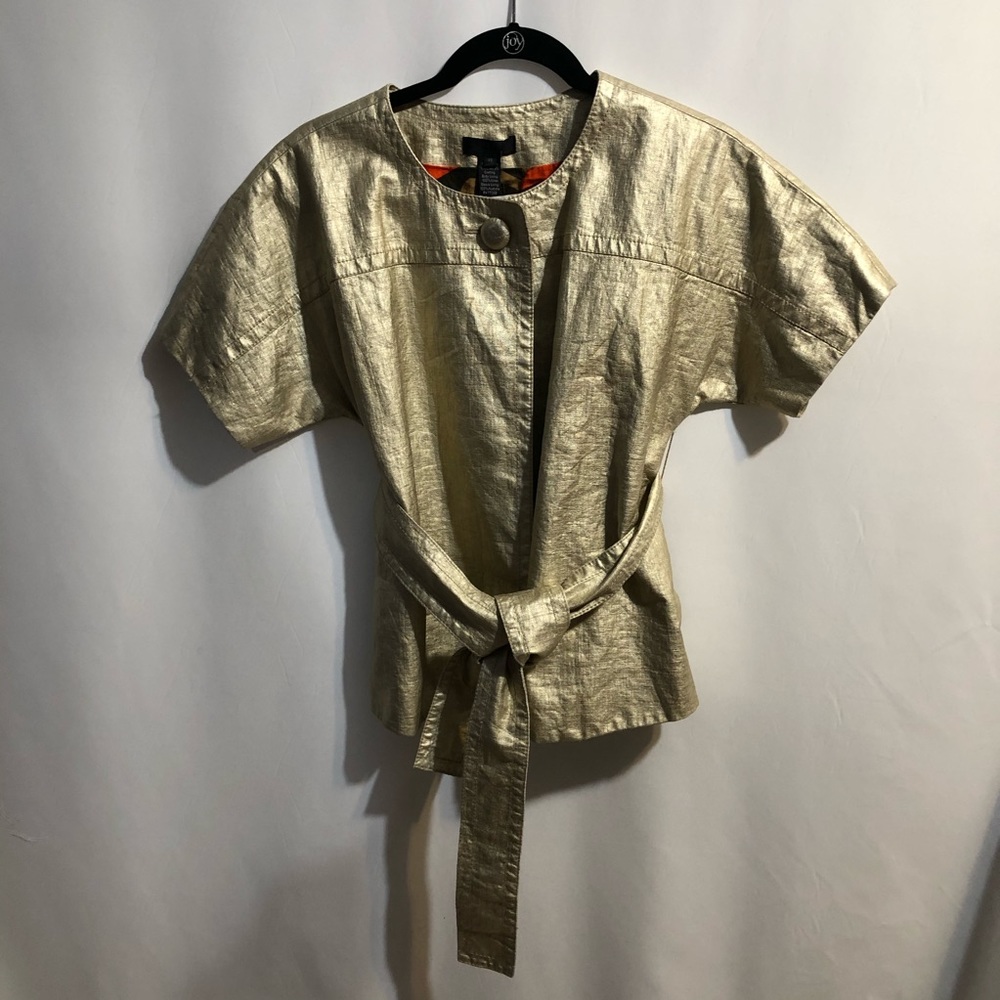 J crew 100 linen wrap jacket